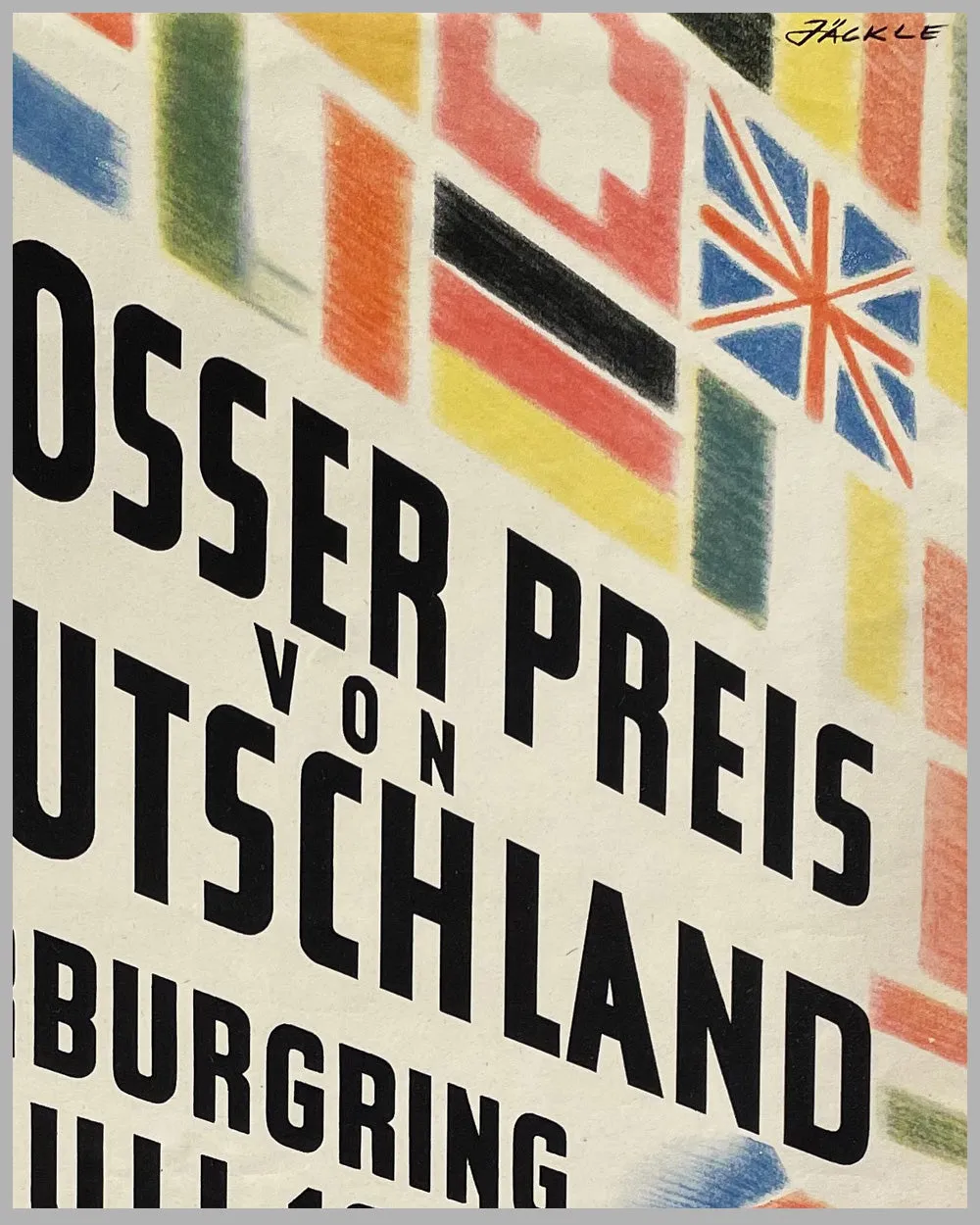 1955 Großer Preis von Deutschland original poster