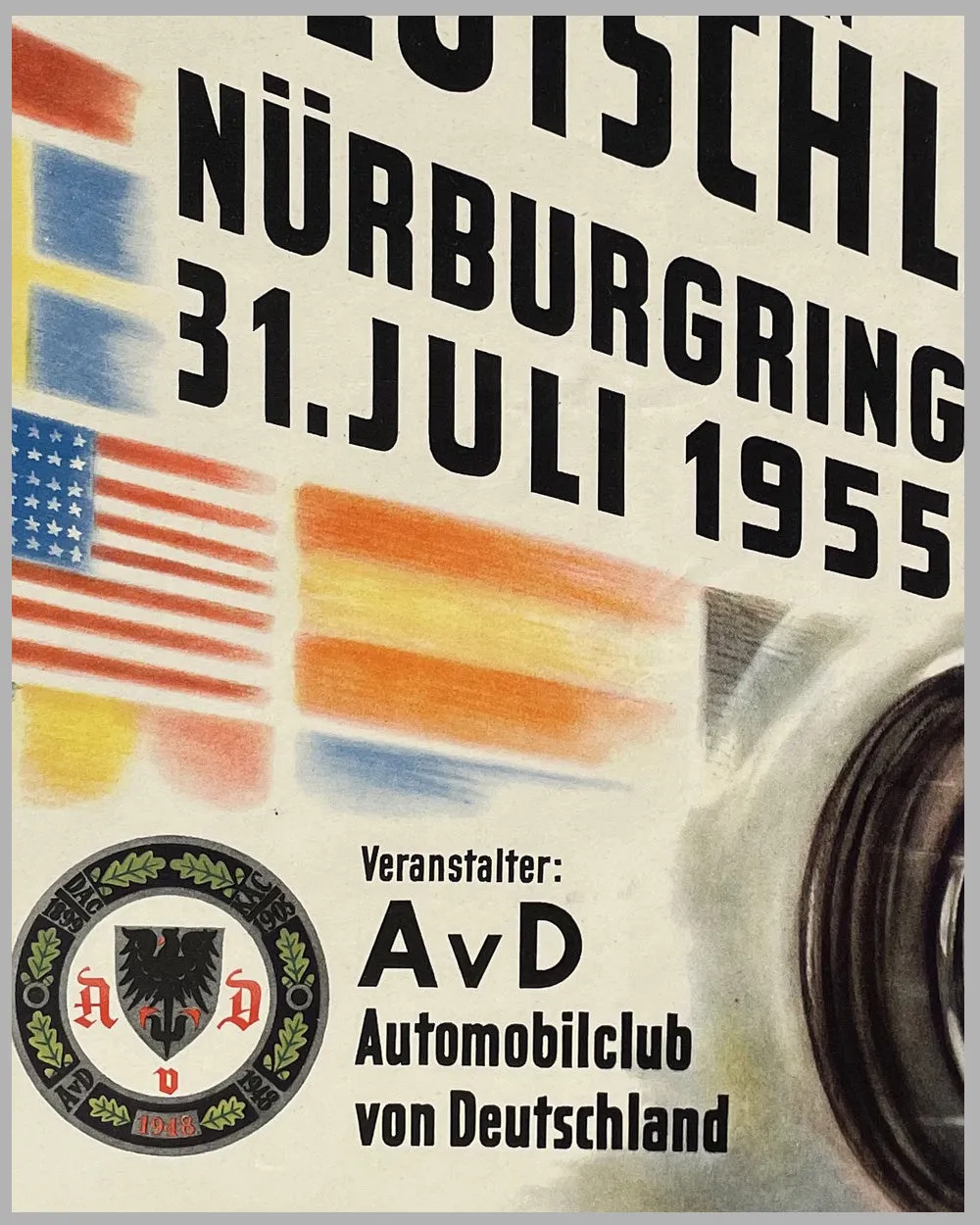 1955 Großer Preis von Deutschland original poster