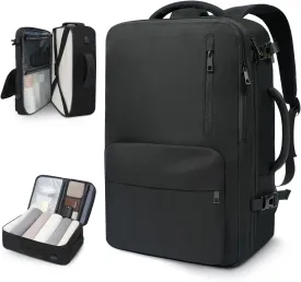 35L Travel Backpack | 180 All-Open Design | Multi-Pockets | Airline Approved Carry on |15.6 inch Laptop Compartment | USB Port |Perfect for Travel Business College Bookbags |Men Women,Black