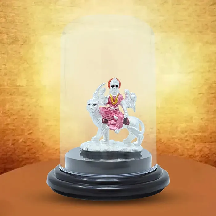 999 Silver Radiance Durga Mata Idol