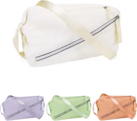 BAPHITY Small Gym Bag for Women Men,Cute Lightweight Duffle Crossbody Weekender Bags,Mini Waterproof Sport Sling Workout 3 in 1 Bags,Suitable for Gym Work Swimming Yoga Fitness Travel - White (8L)