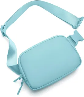Belt Bag Fanny Pack Crossbody Bags for Women Two-Way Zip Closure Fashion Waist Packs with Adjustable Strap Teen Girl Gifts Trendy Stuff Gifts for Women Teenage Girls (Icing Blue)