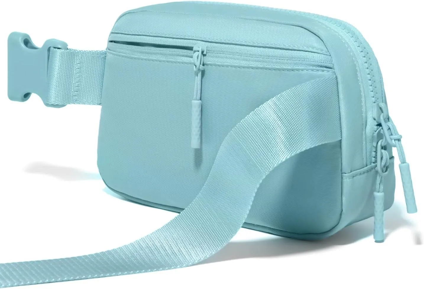 Belt Bag Fanny Pack Crossbody Bags for Women Two-Way Zip Closure Fashion Waist Packs with Adjustable Strap Teen Girl Gifts Trendy Stuff Gifts for Women Teenage Girls (Icing Blue)