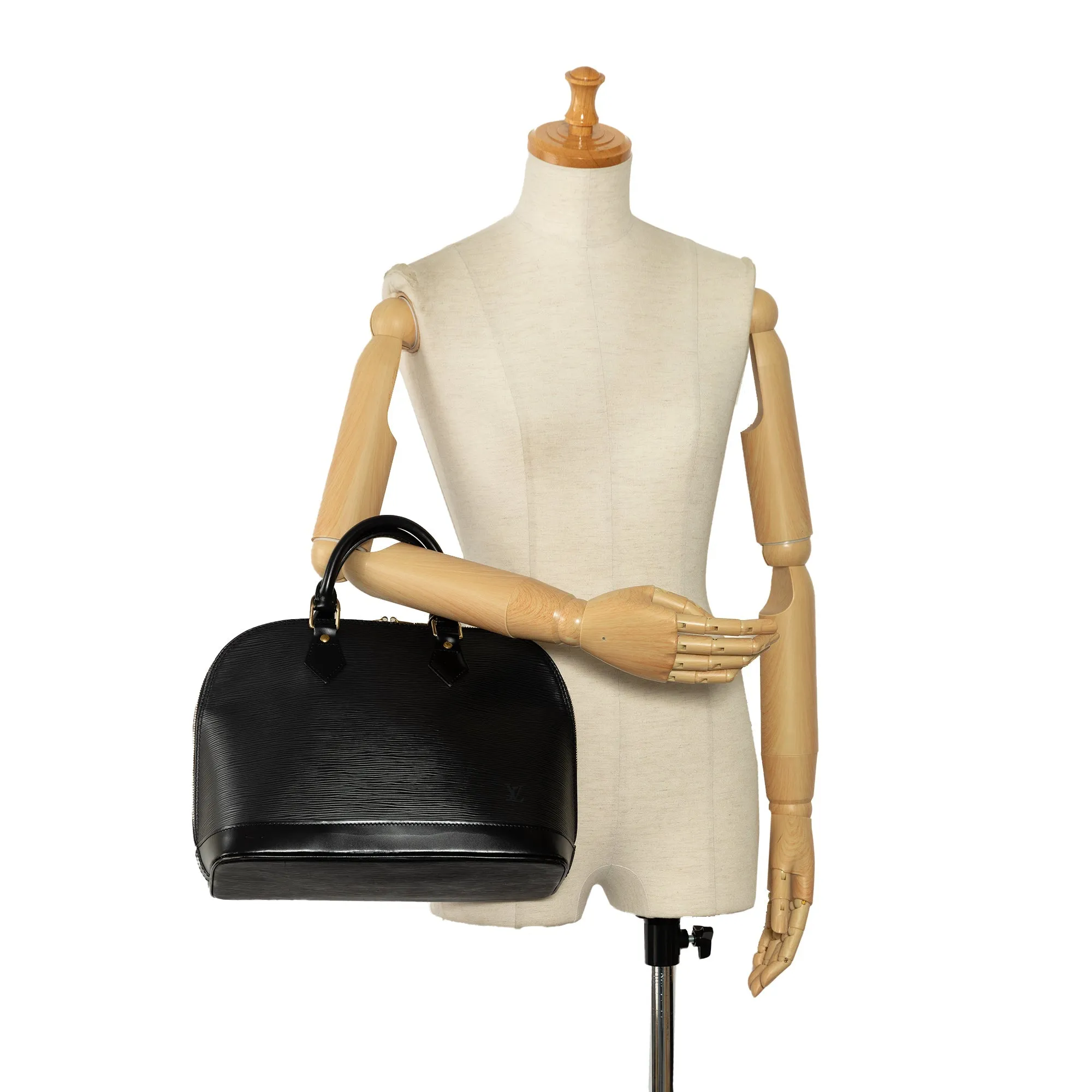 Black Louis Vuitton Epi Alma PM Handbag