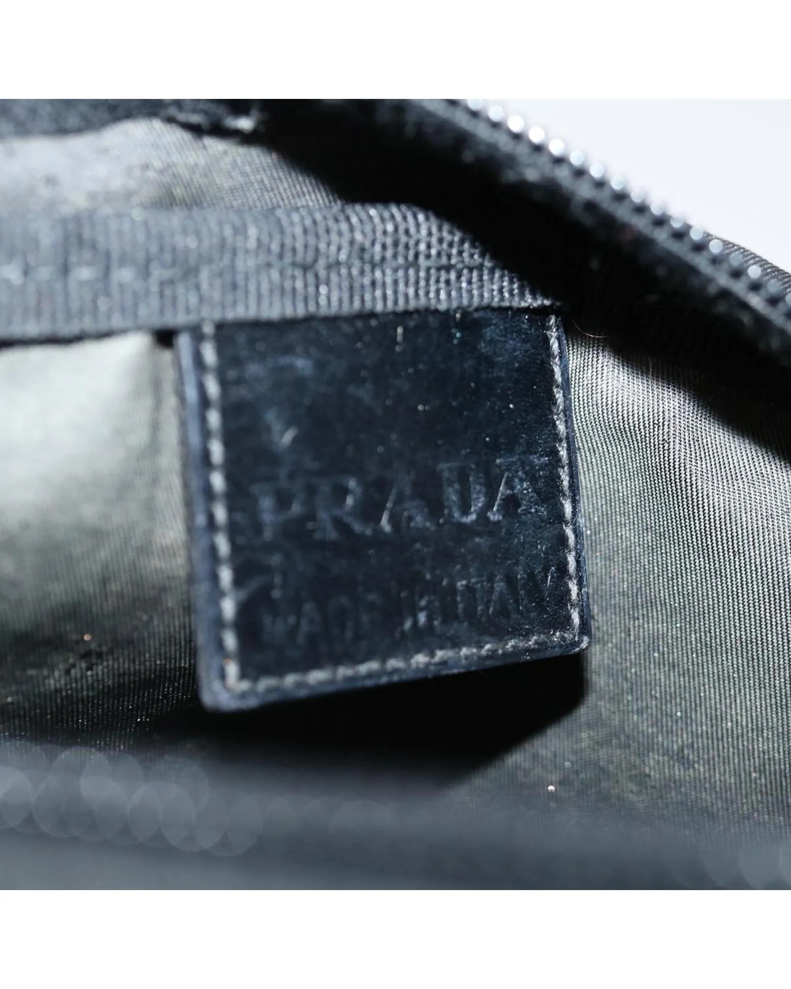 Black Nylon Pouch with Minimalist Design