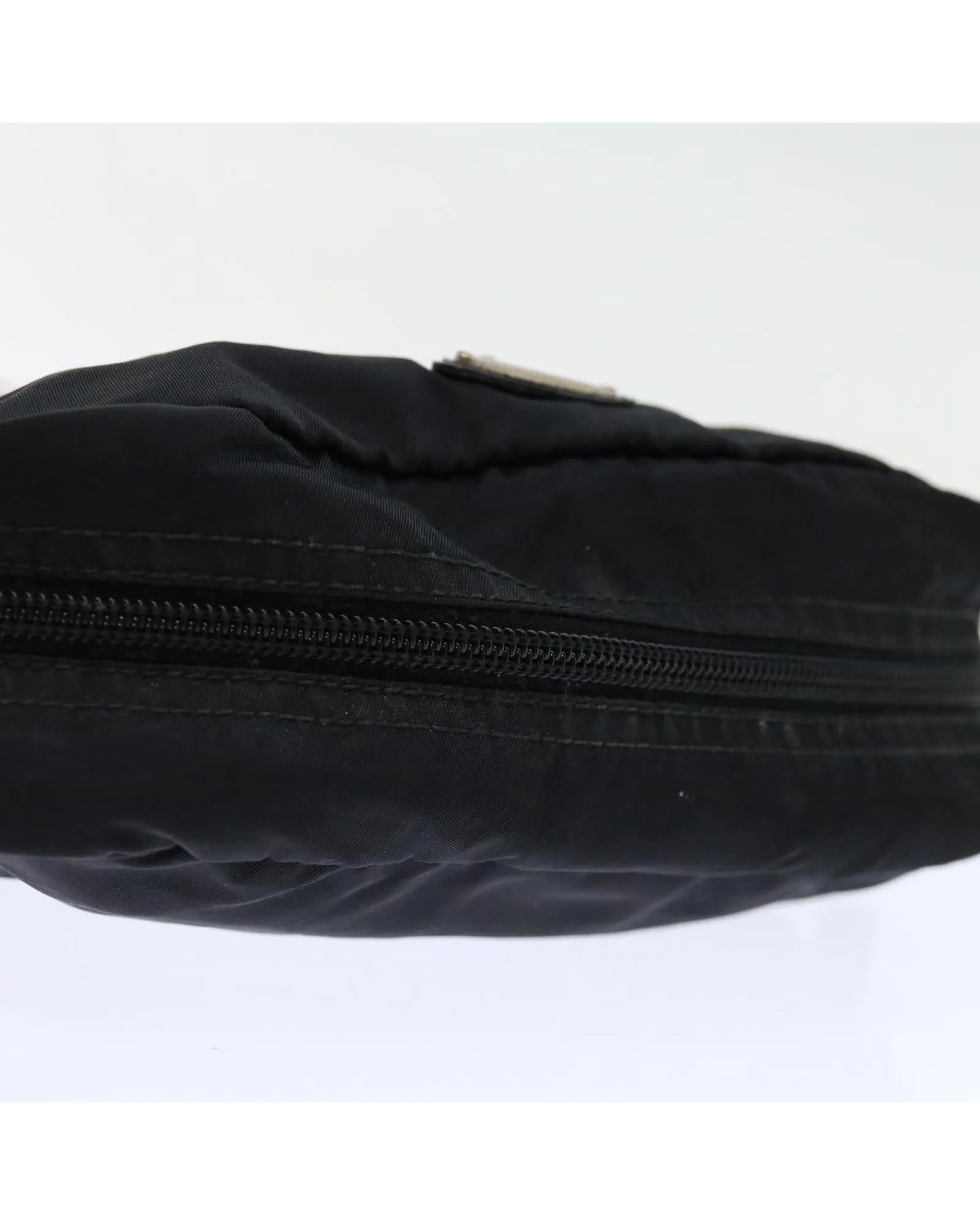 Black Nylon Pouch with Minimalist Design