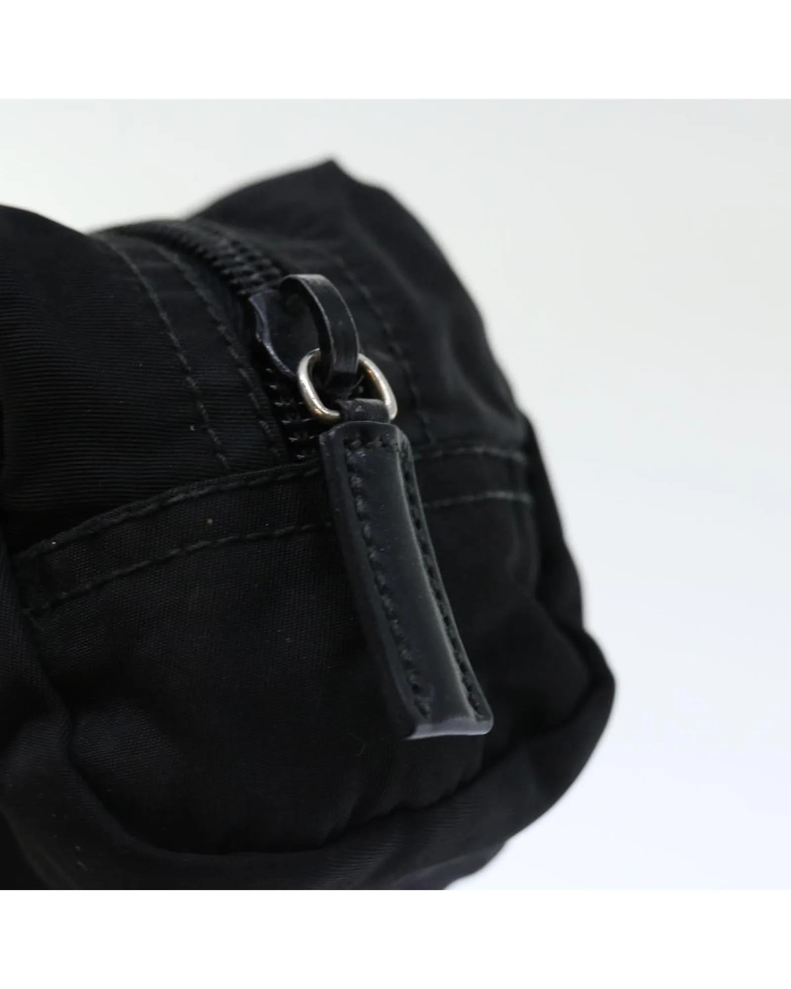 Black Nylon Pouch with Minimalist Design