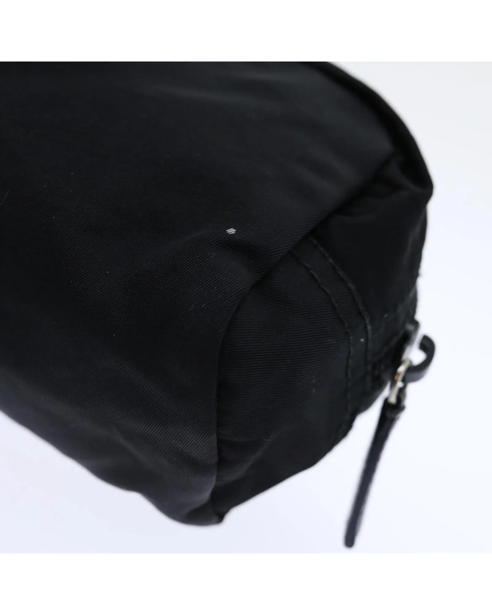 Black Nylon Pouch with Minimalist Design