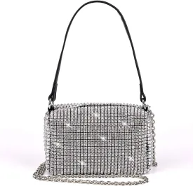 Bling Bling Crystals Evening Clutch Bag for Women Girls Sparkling Crossbody Bag Wedding Prom Party Club Purses Handbags