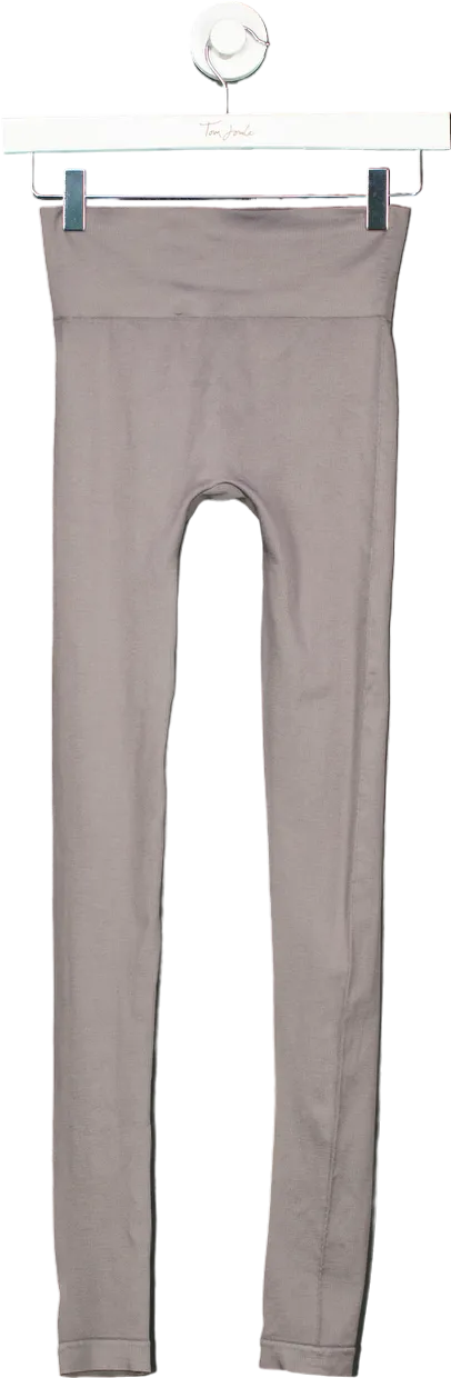 Boohoo Grey Ribbed Leggings UK S