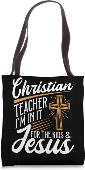 Christian School Appreciation Sunday School Teacher Men Tote Bag
