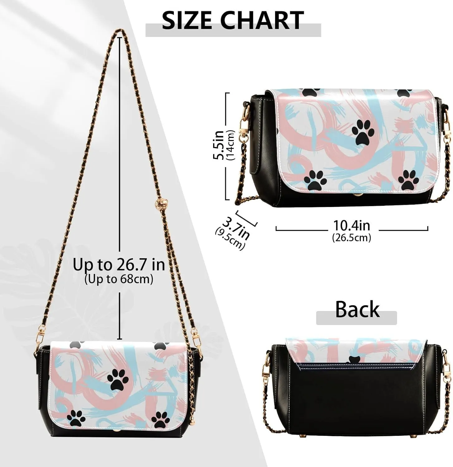 Crossbody Bags for Women Trendy Women's Black Shoulder Bag Small PU Leather Flap Cross Body Bag Handbags