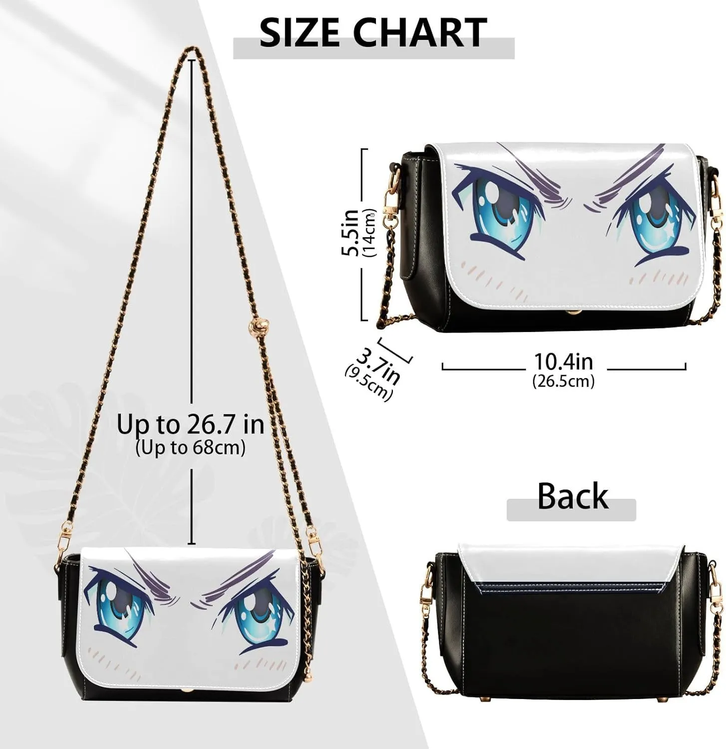 Crossbody Bags for Women Trendy Women's Black Shoulder Bag Small PU Leather Flap Cross Body Bag Handbags