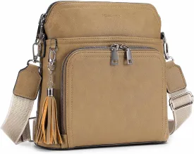 Crossbody Purse for Women,Lightweight Medium Crossbody Bag Soft Leather Women's Shoulder Handbags with Tassel