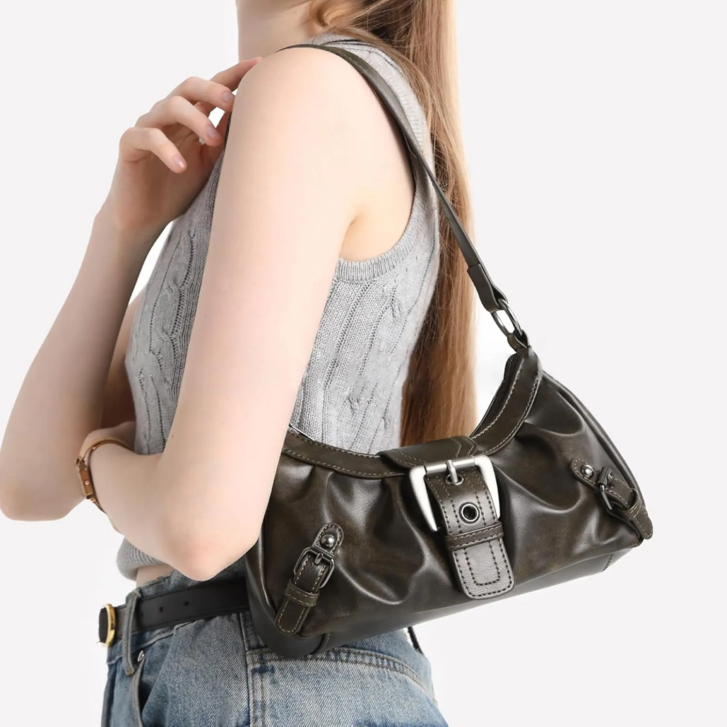 Cute Y2k Purse, Hand Bag Star Pattern Y2k Accessories Punk Style for Women Vintage Bag