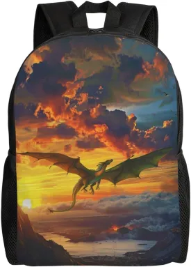 Dragon Bathes In The Morning Sun Backpack Waterproof Anti Theft Durable Light Laptop Bag Backpacks For Women Men Travel Gym Backpack