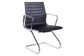 Eames Reproduction - Visitor PU Office Chair Cantilever Base Black