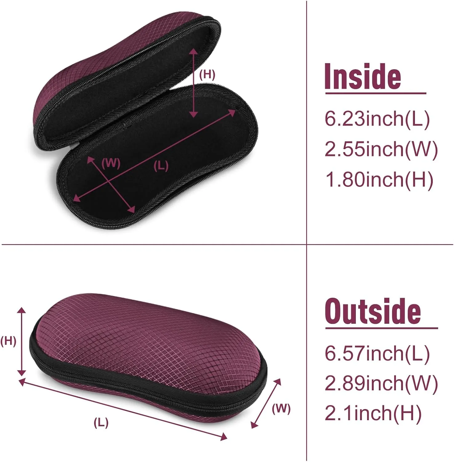 Fintie Sunglasses Case, Hard EVA Shell Shockproof Sport Glasses Case with Metal Carabiner Travel Zipper Eyeglasses Holder