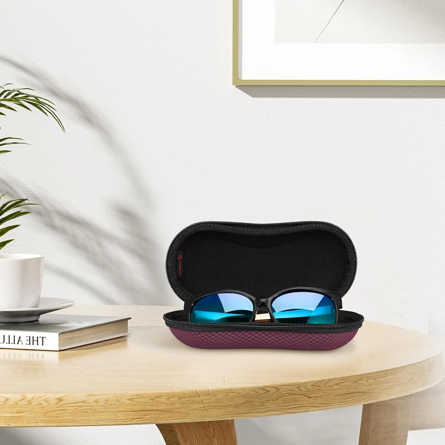 Fintie Sunglasses Case, Hard EVA Shell Shockproof Sport Glasses Case with Metal Carabiner Travel Zipper Eyeglasses Holder
