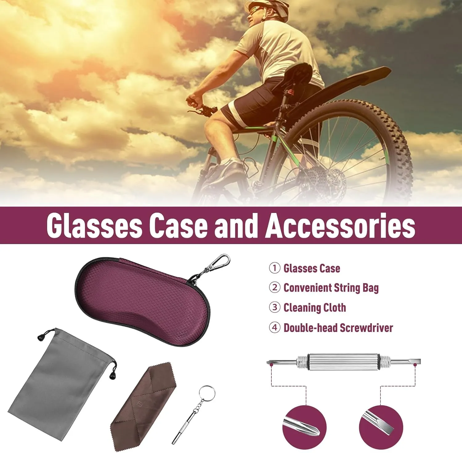 Fintie Sunglasses Case, Hard EVA Shell Shockproof Sport Glasses Case with Metal Carabiner Travel Zipper Eyeglasses Holder