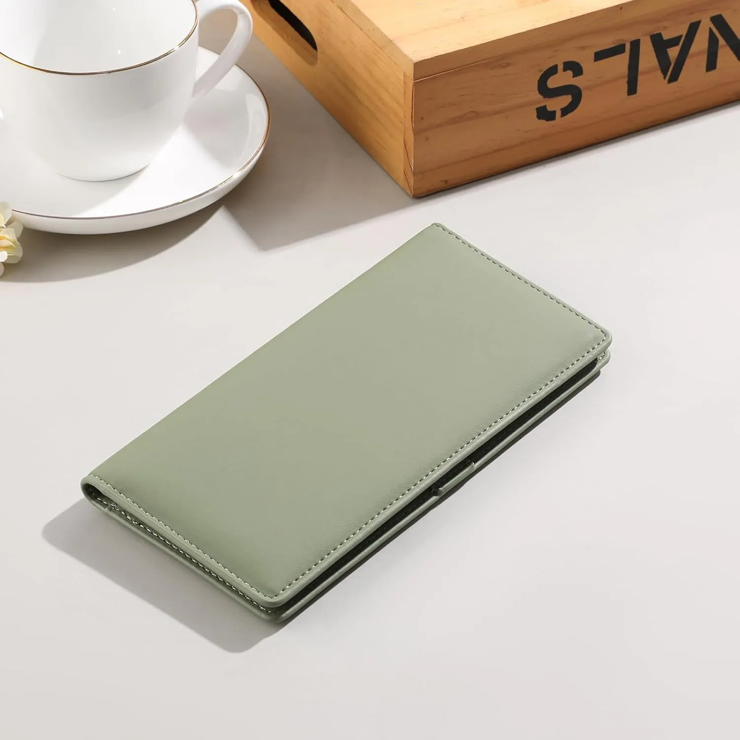 GAEKEAO Wallets for Women Ultra Slim Thin PU Leather RFID Blocking Credit Card Holder Bifold Long Ladies Wallet Billfold Clutch
