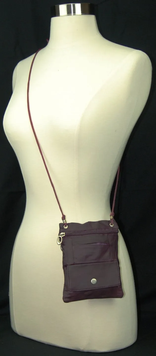 Genuine Leather Cross Body Bag With Front Button Pocket 1410