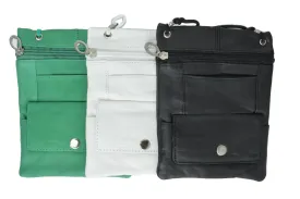 Genuine Leather Cross Body Bag With Front Button Pocket 1410