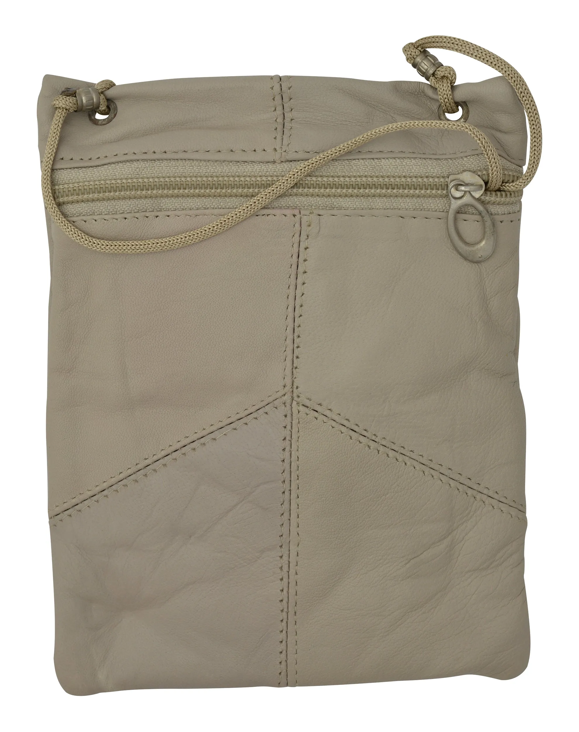 Genuine Leather Cross Body Bag With Front Button Pocket 1410