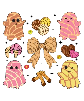Ghosts heat transfer, press and peel, no shirt