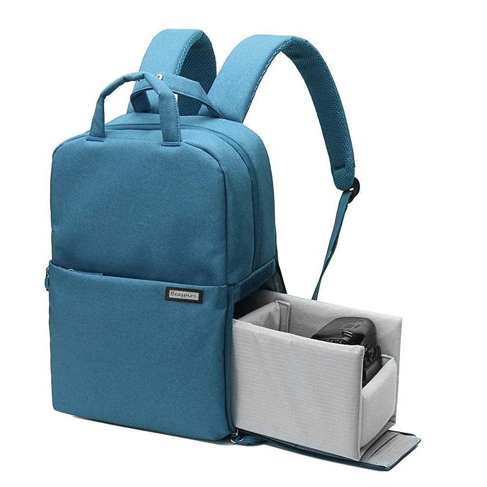 Gray Professional Fashion Multifunction DSLR Camera Bag Waterproof Durable Camera Backpack