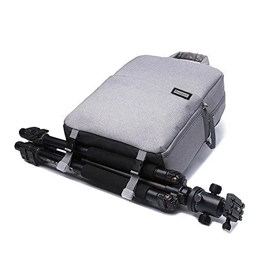 Gray Professional Fashion Multifunction DSLR Camera Bag Waterproof Durable Camera Backpack