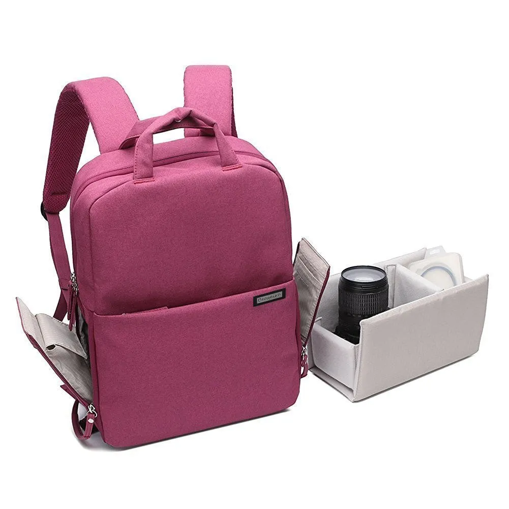 Gray Professional Fashion Multifunction DSLR Camera Bag Waterproof Durable Camera Backpack