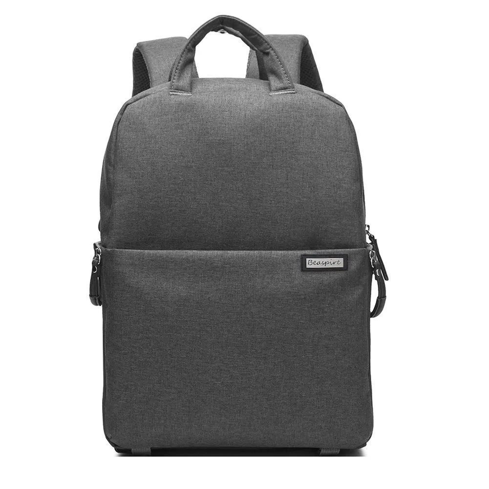 Gray Professional Fashion Multifunction DSLR Camera Bag Waterproof Durable Camera Backpack