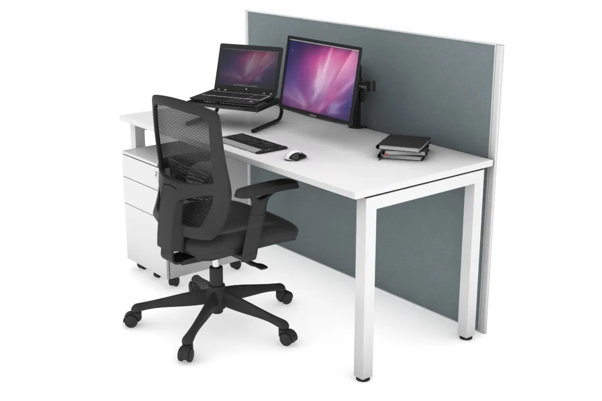 Horizon Quadro Square Legs Office Desk [1600L x 700W]