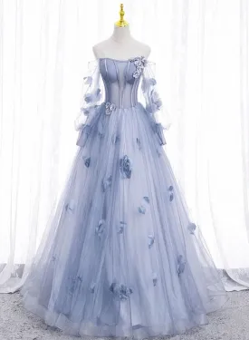 kamahe Dreamy Bridal Dress Fairy Floral A line Girls Party Dress Elegant Gorgeous Birthday Evening Dress Ribbon Graduation Gown Prom Dress