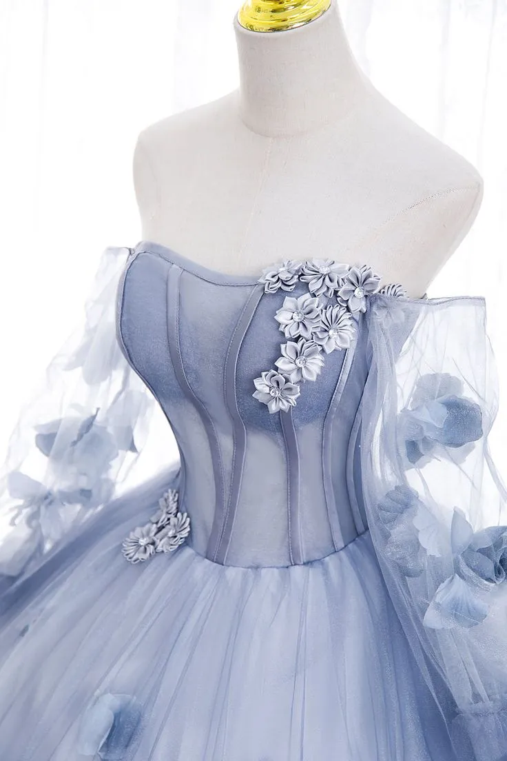 kamahe Dreamy Bridal Dress Fairy Floral A line Girls Party Dress Elegant Gorgeous Birthday Evening Dress Ribbon Graduation Gown Prom Dress