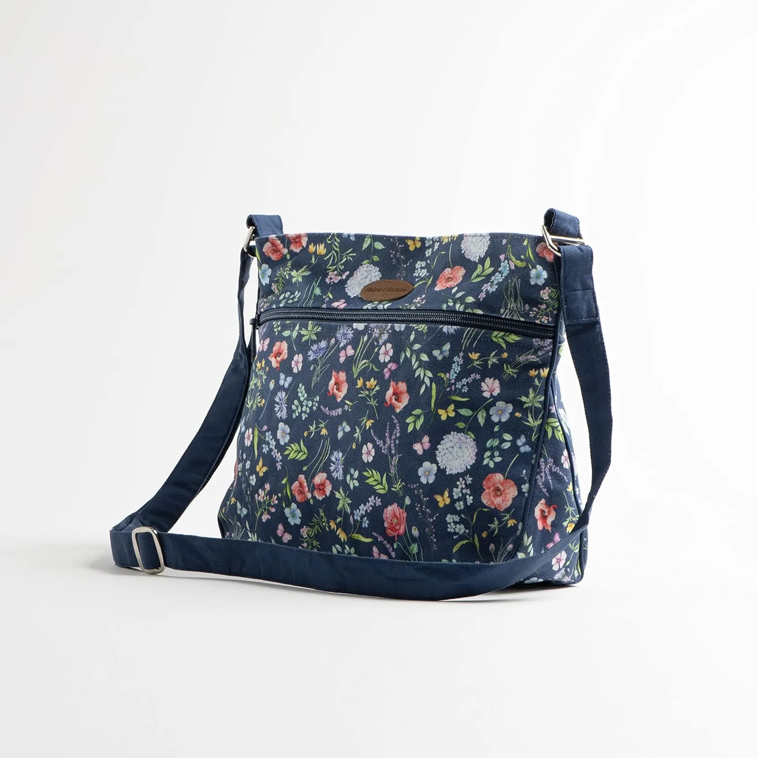 Maison d' Hermine Cross Body Bags for Women Cotton Canvas Shoulder Bag for Shopping Travel Everyday Use Tote purse Sling Bag