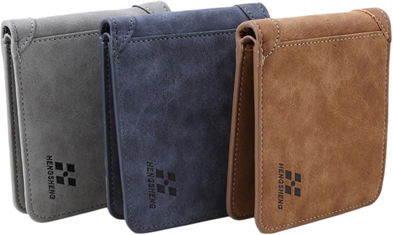 Minimalist Wallet for Men Lightweight Portable Durable Bifold Travel Wallet Stylish Thin Front Pocket Purse, Ash, A