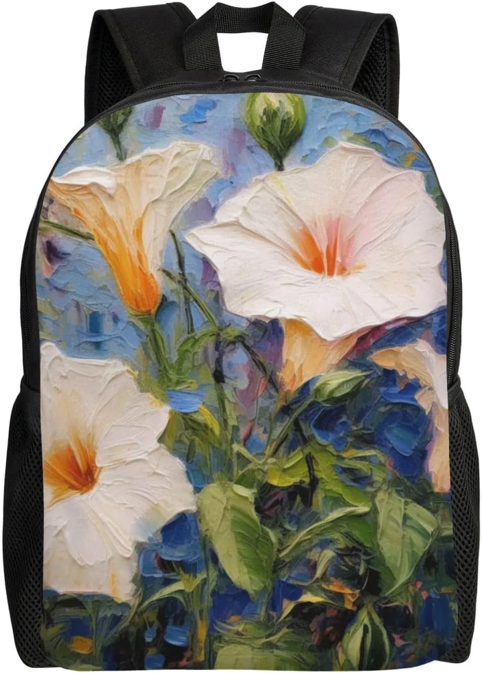Morning Glory Flowers Backpack Waterproof Anti Theft Durable Light Laptop Bag Backpacks For Women Men Travel Gym Backpack