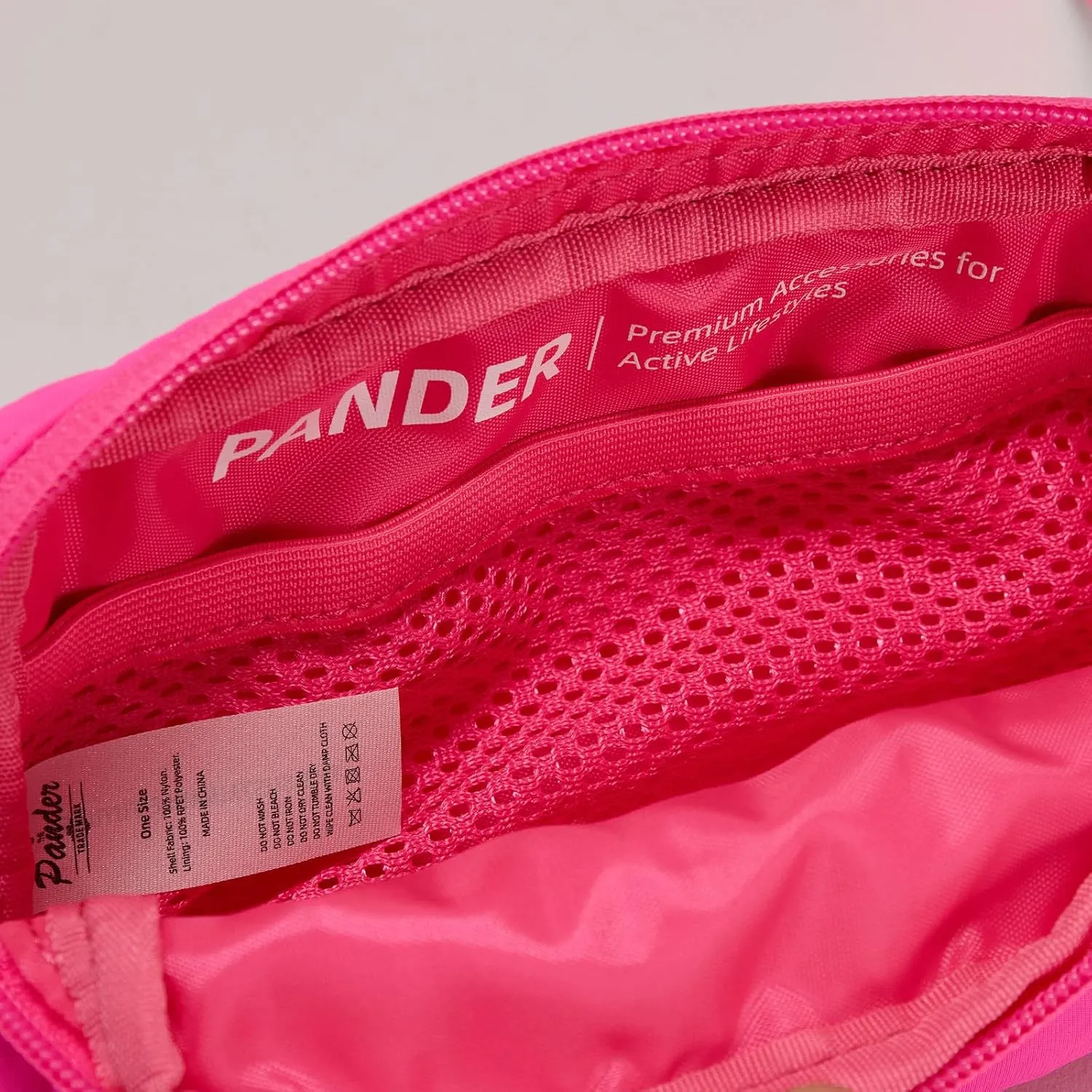 Pander Mini Belt Bag  Ultra Compact, Fits 6.7 Phone, Lipstick, Earbuds, Essentials, Small Crossbody Waist Purse, Sonic Pink