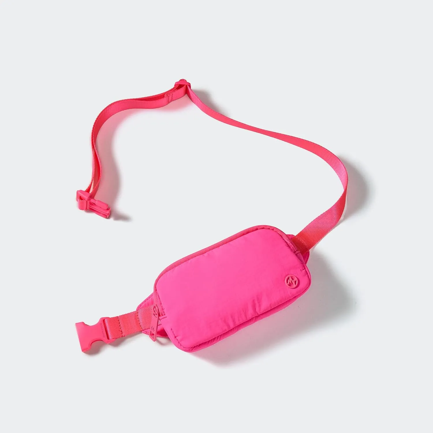 Pander Mini Belt Bag  Ultra Compact, Fits 6.7 Phone, Lipstick, Earbuds, Essentials, Small Crossbody Waist Purse, Sonic Pink