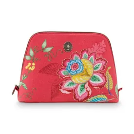 PIP Studio Jambo Flower Red Large Triangle Beauty Bag