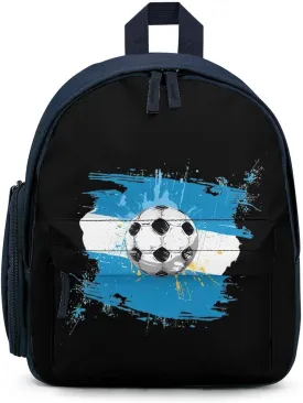Soccer Argentina Flag Cute Backpack Daily Casual Daypack Travel Mini Bag with Adjustable Strap Blue-style