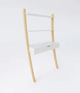 Tall Leaning Desk Drawer - White