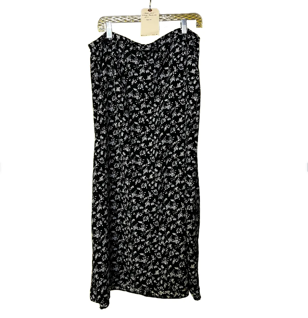 vintage midi-length floral skirt - US 16