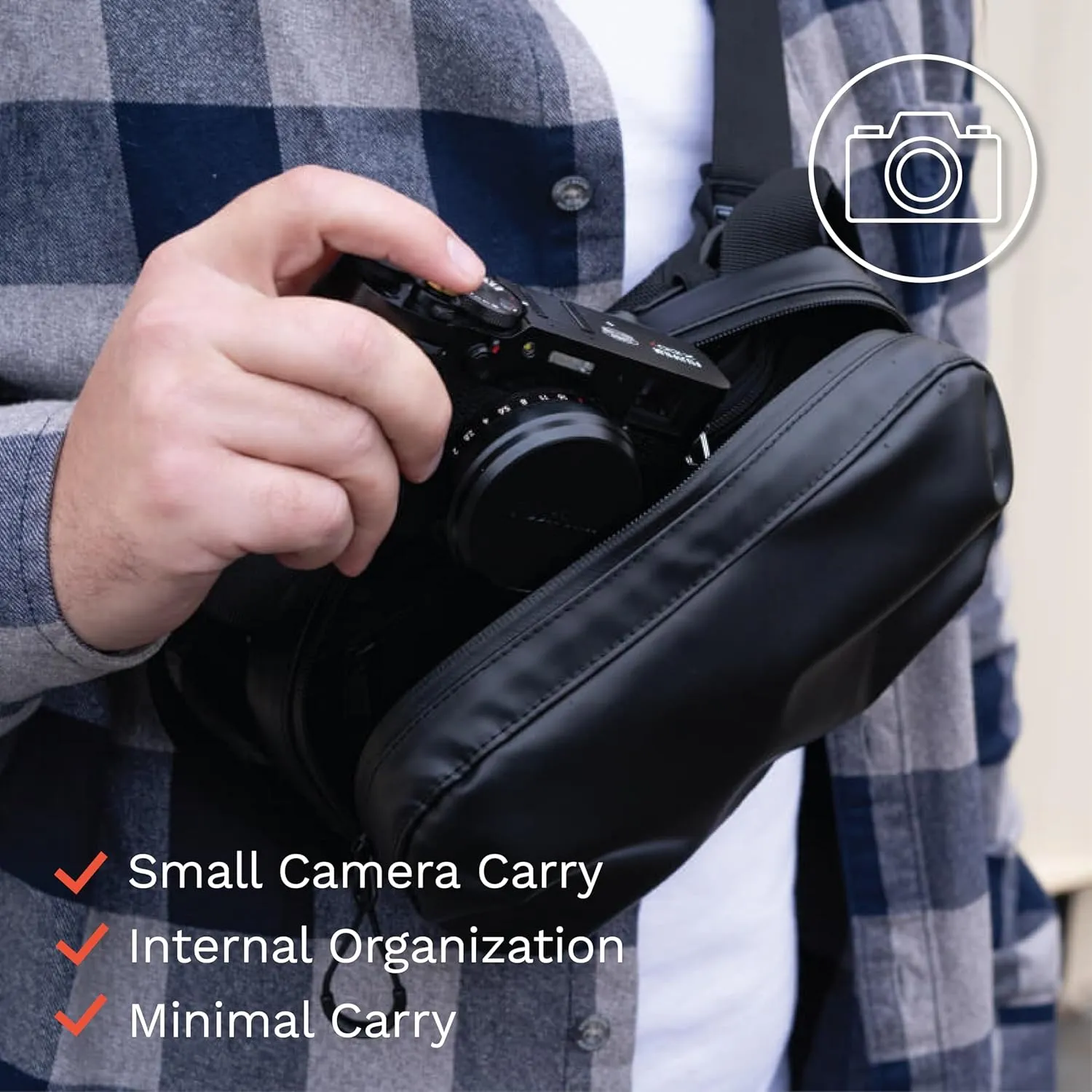 WANDRD All-New D1 Fanny Pack - Crossbody Carry Bag for Hiking, Traveling, Festivals, Sports, and More - Weather-Resistant for Phones, Wallets, Keys, and Camera (Black)