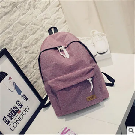 Women Canvas Shoulder School Bag Rucksack Backpacks