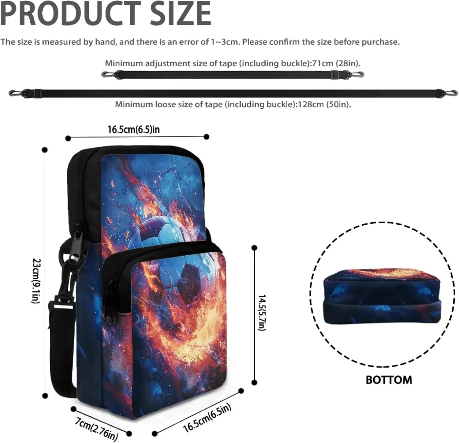 Women's 2 Layer Crossbody Bag Travel Shoulder Bag Waist Pouch Phone Purse Bags