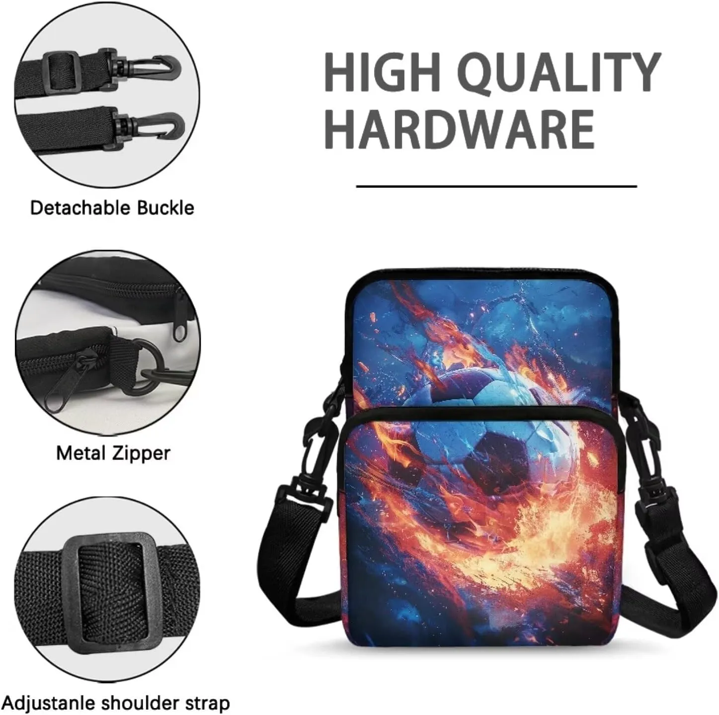 Women's 2 Layer Crossbody Bag Travel Shoulder Bag Waist Pouch Phone Purse Bags