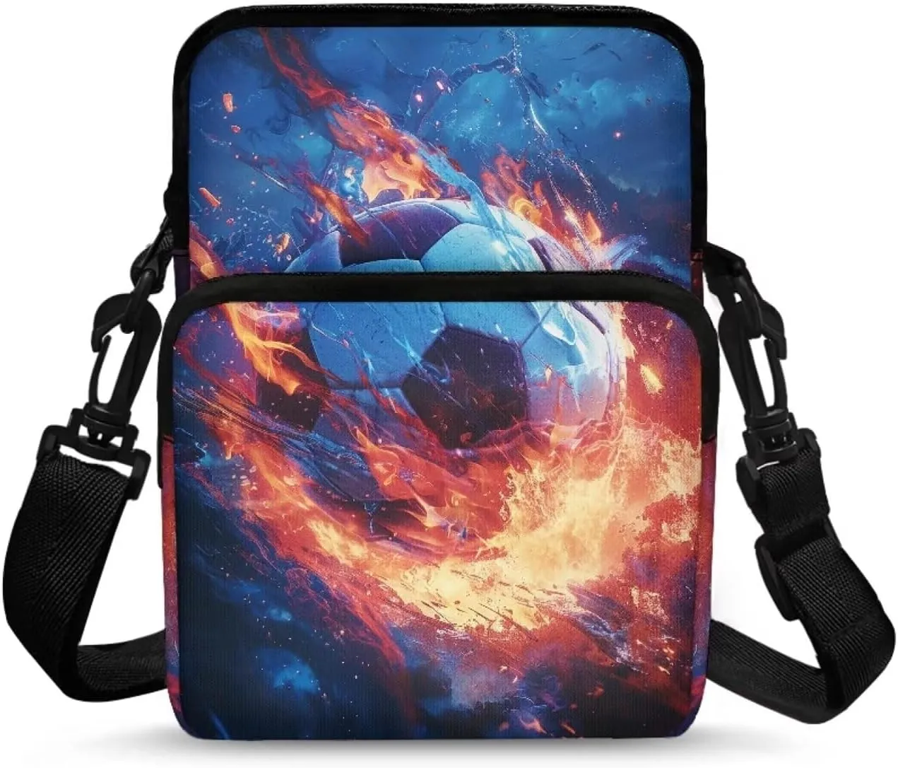 Women's 2 Layer Crossbody Bag Travel Shoulder Bag Waist Pouch Phone Purse Bags